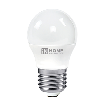 Лампа светодиодная LED-ШАР-VC 6Вт 230В Е27 4000К 570Лм IN HOME Лампа светодиодная LED-ШАР-VC 6Вт 230В Е27 4000К 570Лм IN HOME